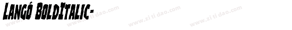 Langó BoldItalic字体转换